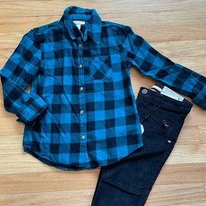 Girls Cat & Jack Flannel Shirt - Size 7/8